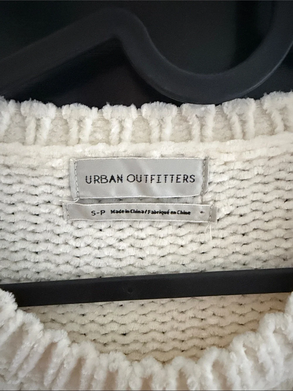 Urban Outfitters Ivory Cable Bobble Crewneck Sweater